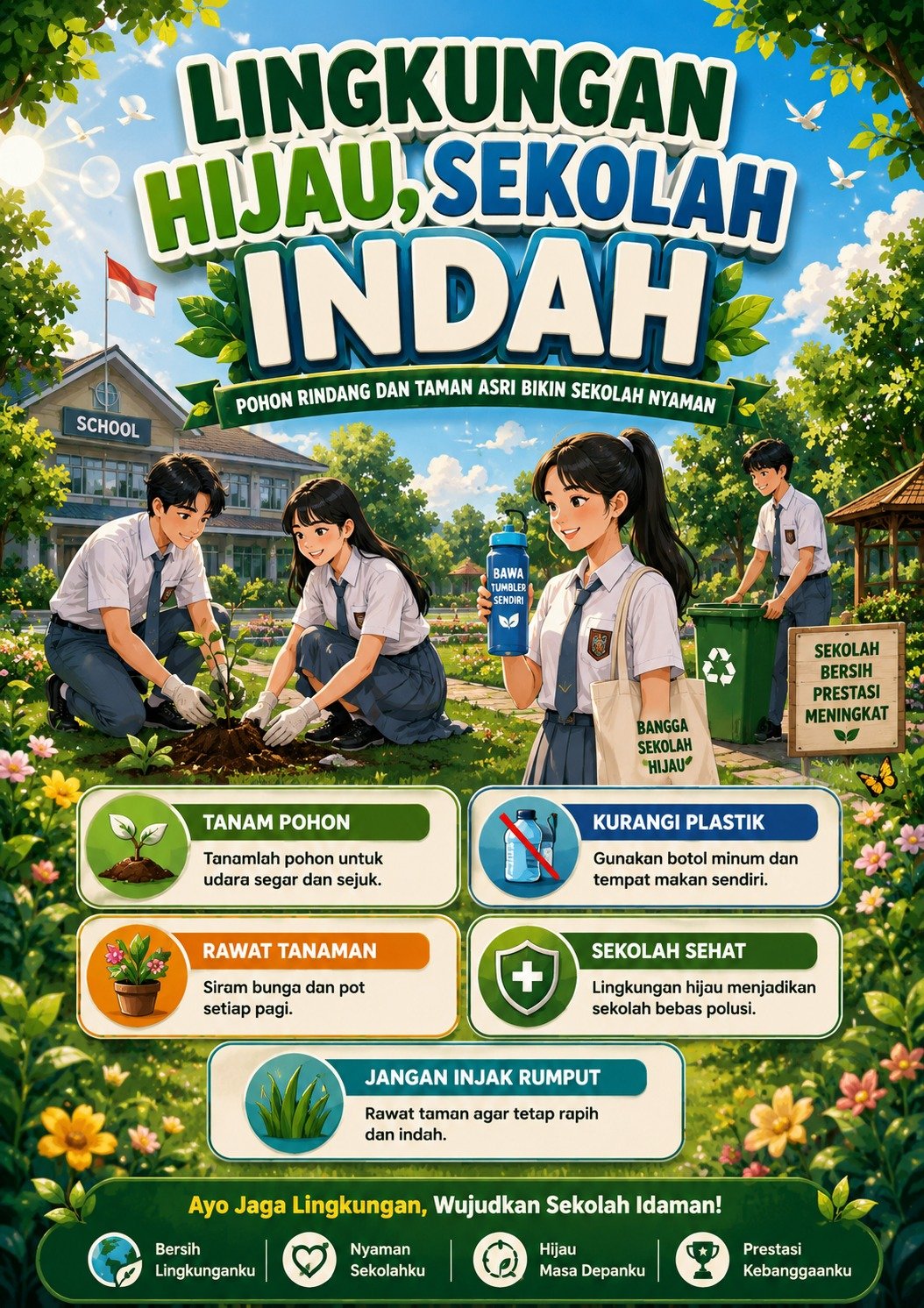 LINGKUNGAN HIJAU, SEKOLAH INDAH